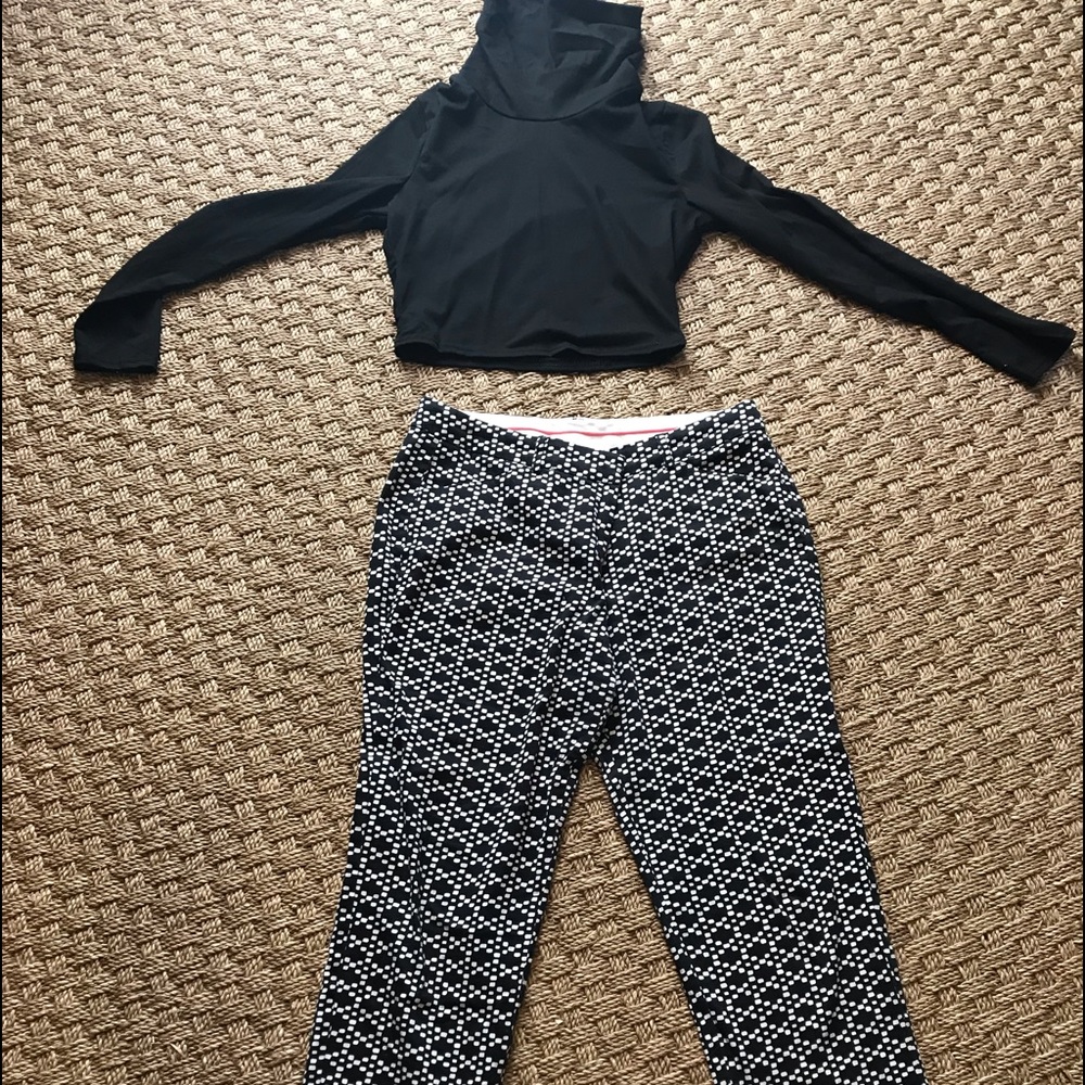 Capri summer pants with free cropped t neck